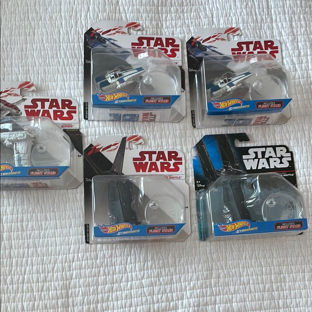 Star Wars Hot Wheels Starships Lot of 5